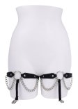 (image for) Chain Lace Garters - Black