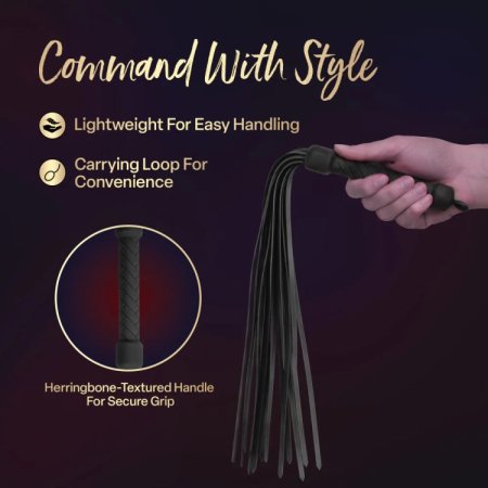 (image for) Temptasia Ardor - Silicone Flogger - Black