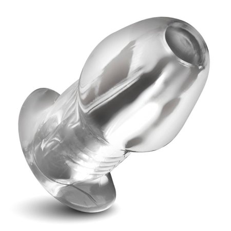 (image for) Dicked Clear Hollow Anal Plug - X-Large