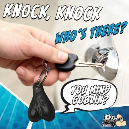 (image for) Big Nuts Keychain - Black