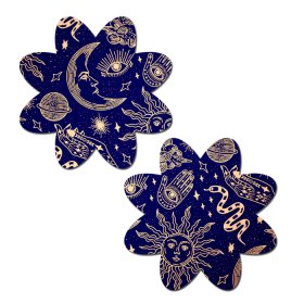 Midnight Celestial Sun & Moon Petal Breast Pasties