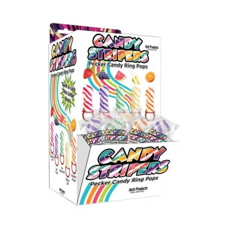 (image for) Candy Stripers Pecker Ring Pops 36pc