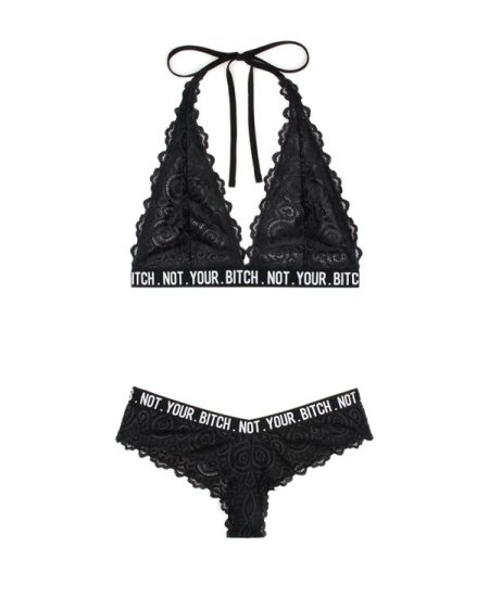 (image for) Not Your Bitch Bralette & Cheeky Panty Set