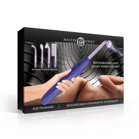 (image for) Elektrawand Rechargeable Violet Wand with Attachments - Purple