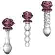 (image for) The Sacred Rose Anal Plug & Dildo Glass Trio