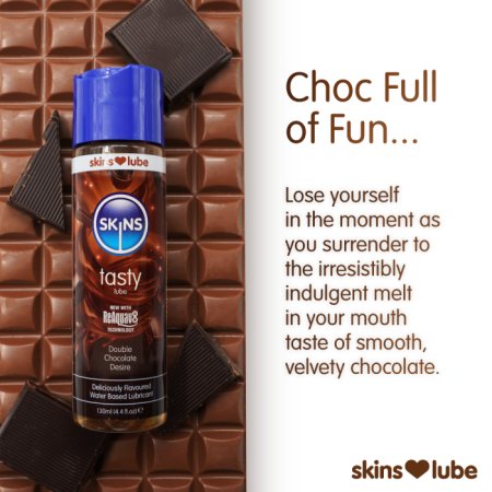 (image for) Skins Double Chocolate Water Based Lubricant 4.4 fl oz (130ml)
