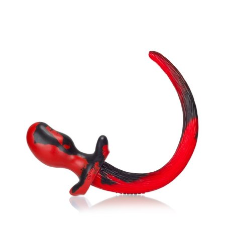 (image for) BEAGLE, puppy tail buttplug, RED SWIRL, Medium