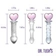 (image for) Hearts Of Pleasure - Glass Heart Anal Plugs & Dildo Trio