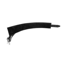 Leather Collar with Faux Fur Lining Black Leather Collar with Faux Fur Lining Black