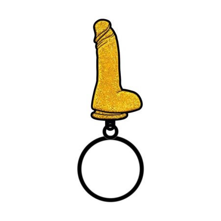 (image for) Gold Glitter Dildo Keychain *