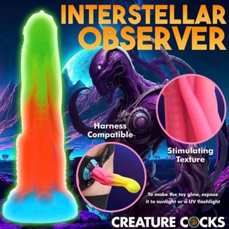 (image for) Tenta-Glow Silicone Glow-In-Dark Dildo