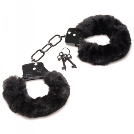 (image for) Cuffed in Fur Furry Handcuffs - Black