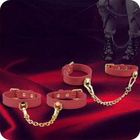 (image for) Temptasia Ardor - Silicone Wrist & Ankle Restraints - Red