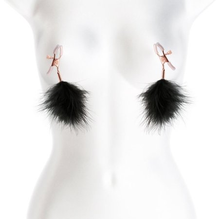 (image for) Bound Nipple Clamps - F1 -Black Feather