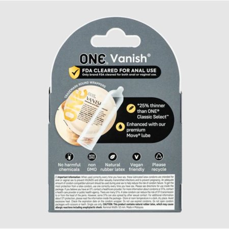 (image for) ONE Vanish Hyperthin Condoms - 3pk