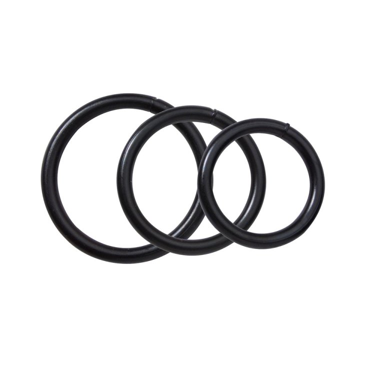 (image for) Black Metal Ring Set - 3pc 1.5/1.75/2\"