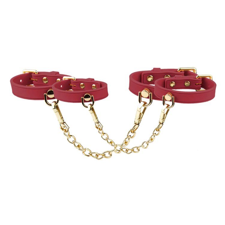 (image for) Temptasia Ardor - Silicone Wrist & Ankle Restraints - Red