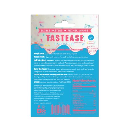 (image for) Tastease: Edible Pasties/Pecker Wrap- Cake Batter