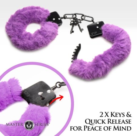 (image for) Cuffed in Fur Furry Handcuffs - Purple