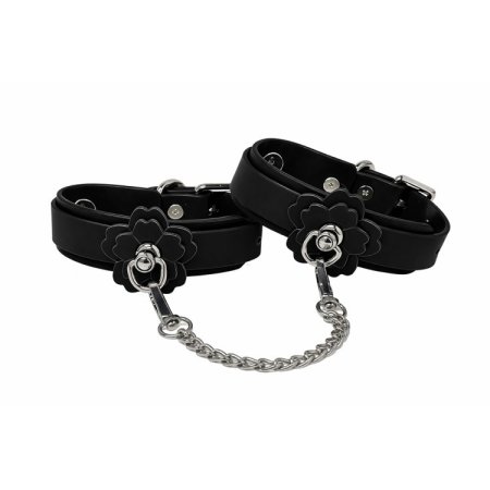 (image for) HEAT TEASE - FLOWER CUFFS - BLACK/PINK