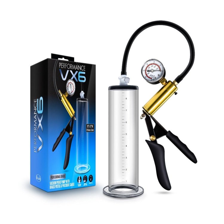 (image for) VX6 Vacuum Pump w Brass Pistol/Gauge-Clr