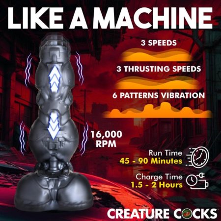 (image for) Cyborg Cock Thrusting & Vibrating Dildo