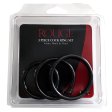 (image for) Stainless Steel 3 Piece Cock Ring Set (45/50/55mm) - Black
