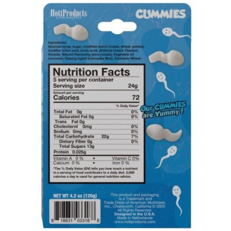(image for) Cummies Sperm Shaped Gummies -PinaColada