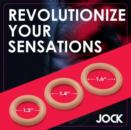 (image for) JOCK Discrete Silicone CockRing Set Tan
