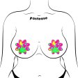 (image for) Neon Pink Graffiti Paint Splatter Petal Breast Pasties