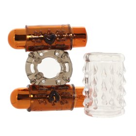 Stay Hard - Vibrating Cock Ring Set with Sleeve And 2 Bullets