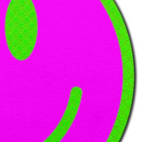 Neon Green Glow-in-the-Dark Pink Smiley Face Breast Pasties