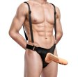 (image for) Magnum 9" Hollow Silicone Dildo w/ Harness