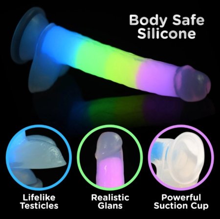 (image for) Lollicock 7" GID Rainbow Silicone balls*