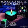 (image for) Burning Heart Blacklight Reactive Heart Drip Candle Set of 3