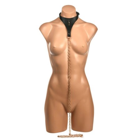 (image for) Captivate Collar with Body Chain - Black