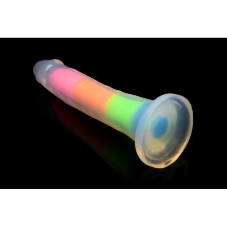 (image for) Lollicock 7" GID Rainbow Silicone Dildo*