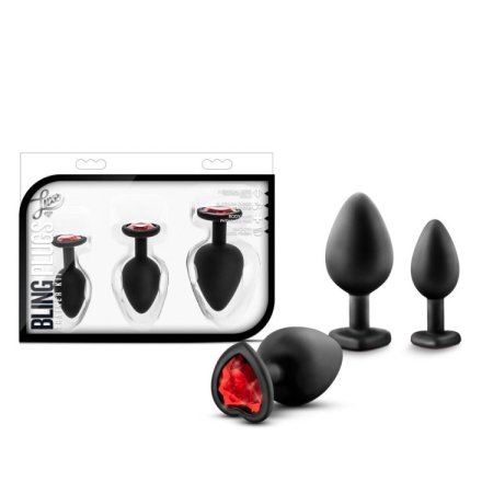 (image for) Luxe Bling Plugs Traing Kit Blk wRed Gem