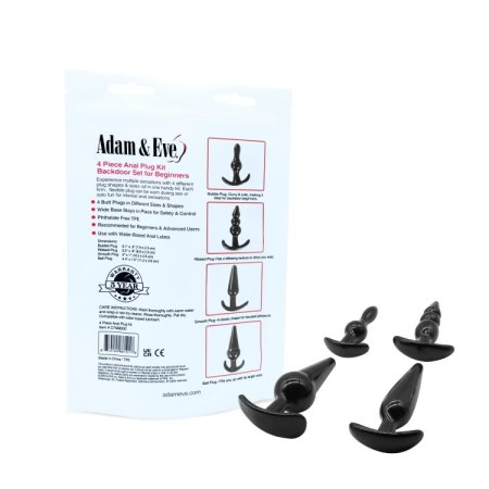 (image for) Adam & Eve 4-Piece Anal Plug Kit (Bag)