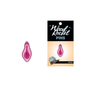 Enamel Pin: Vulva - Sparkly Pink * Enamel Pin: Vulva - Sparkly Pink *