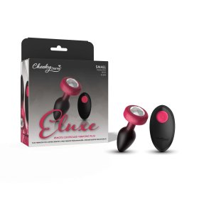 RUBY Ombre - SMALL Cheeky Charms Eluxe Vibrating Plug With Remote - Clear Gem RUBY Ombre - SMALL Cheeky Charms Eluxe Vibrating Plug With Remote - Clear Gem
