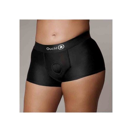 (image for) Vibrating Strap-on Boxer - Black - XL/2X