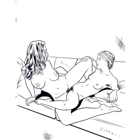 (image for) The Lesbian Porn Colouring Book