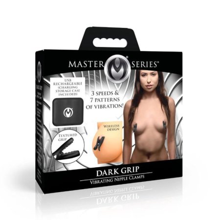 (image for) Dark Grip Vibrating Nipple Clamps