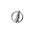 (image for) Stainless Steel Hollow Beaded Probe & Cock Ring - 1cm thick
