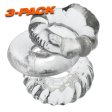 (image for) BONEMAKER 3-pack boner cockring kit - CLEAR