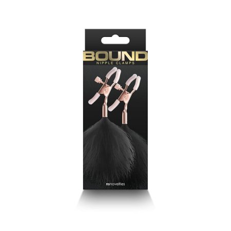 (image for) Bound Nipple Clamps - F1 -Black Feather