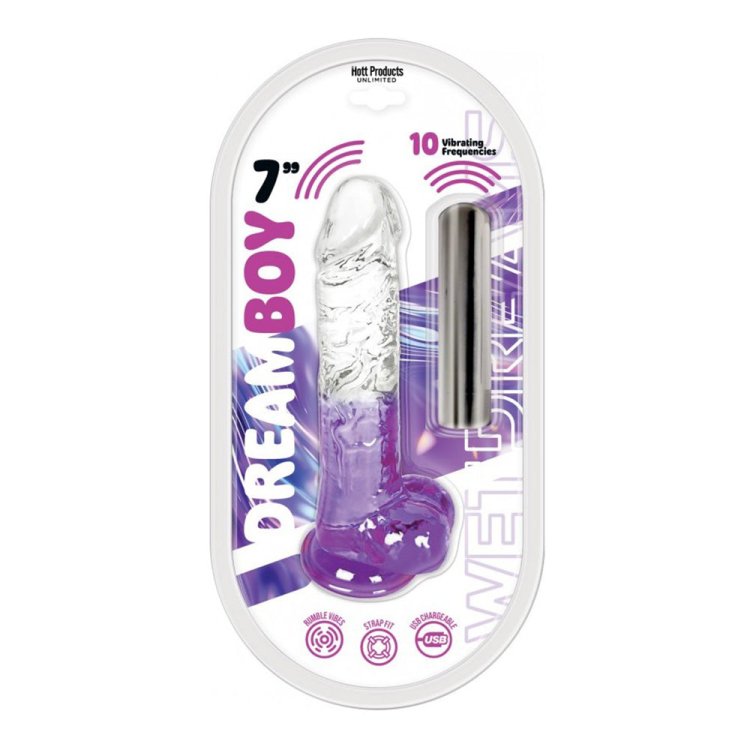 (image for) Dream Boy 7\" - Jelly Vibrator - Wet Dreams Lavender