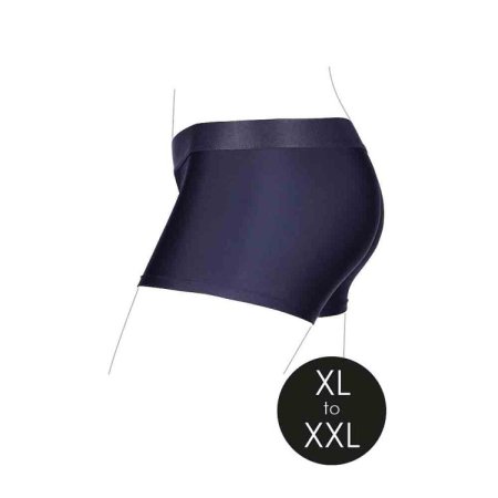 (image for) Vibrating Strap-on Boxer - Black - XL/2X