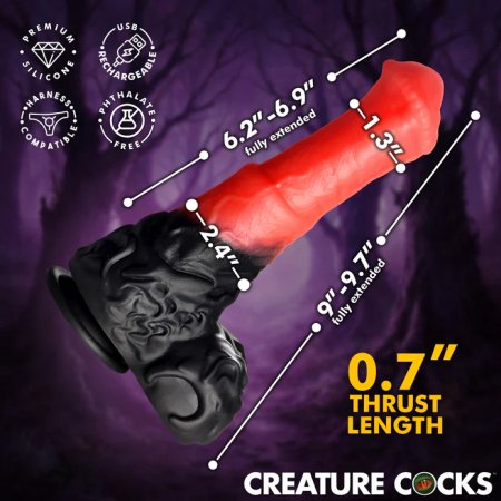 (image for) Centaur Thrusting & Vibrating Silicone Dildo w/ RC